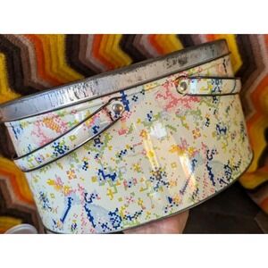 Vintage Metal Biscuit Tin Basket  Sewing Basket